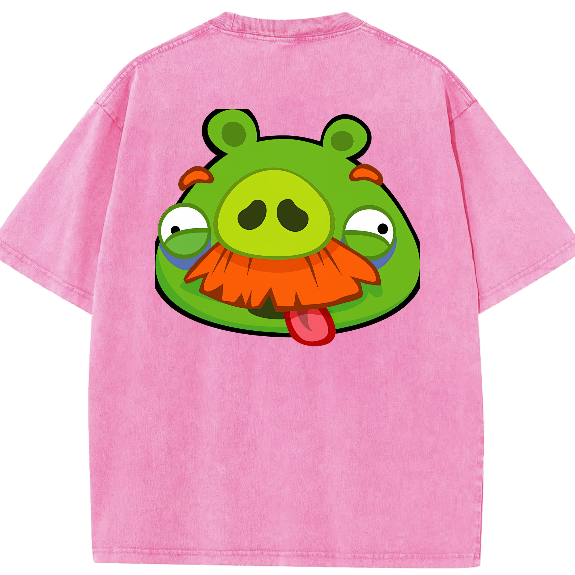 （画像用） Angry Birds アングリーバード 綿100% ヴィンテージ風 半袖Tシャツ（背面プリント）